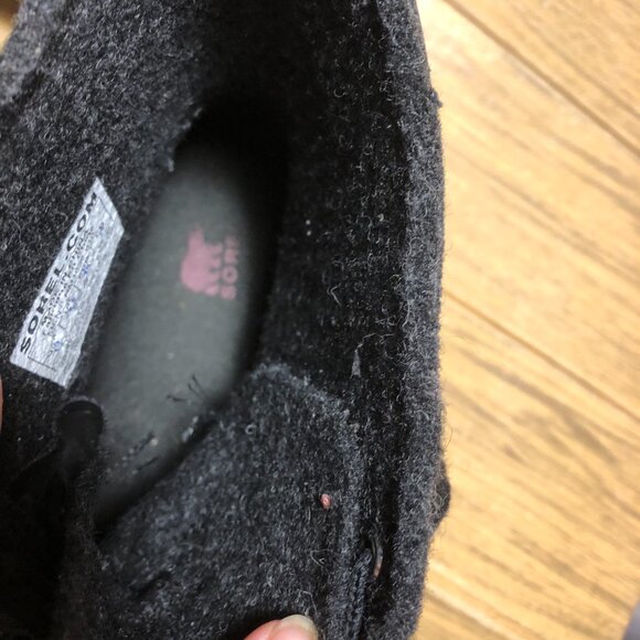 Sorel men black lace up boots, upper synthetic, wool lining, 13 - Picture 13 of 13